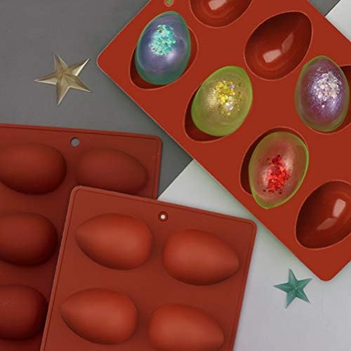 1Pcs Easter Egg Chocolate Mould, 8-Cavity 3D Egg Shaped Silicone Molds Silicone Bakeware Mold for Handmade Chocolate Cake Dessert Biscuit and Soap Wax Melt Molds