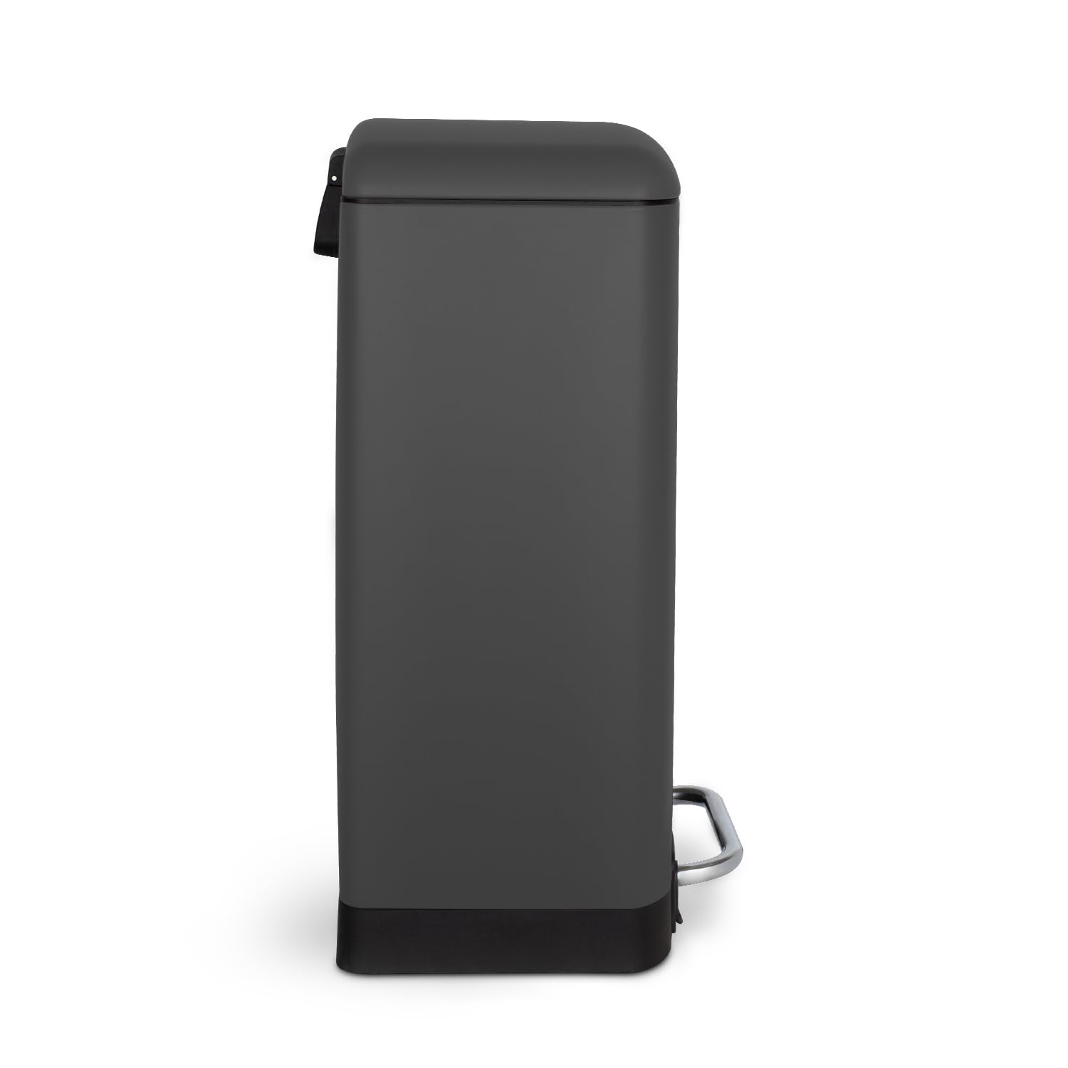 Les Collectors, Cubo de basura de cocina a pedal N°731, Acero inoxidable, Capacidad 30L, Compatible con bolsa 30L, Práctico, Cierre silencioso, Cubo interior extraíble, Acabado mate, Gris antarcita