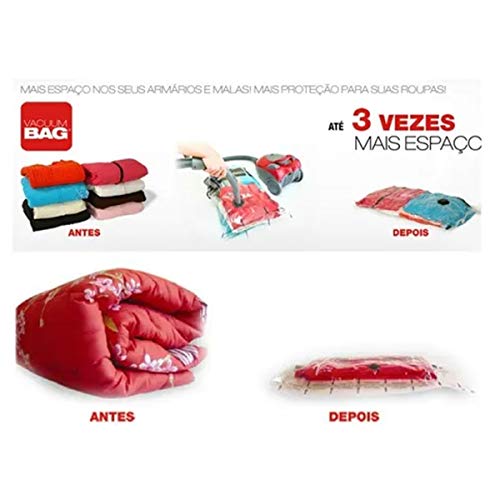 Kit 10 Sacos Para Embalagem A Vácuo Com Cabide 120x70 Cm