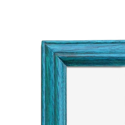 Image of Handcrafted Blue Wooden Photo Frame, 12x18-inch Display for Artworks, Pictures, Photos, Frame for Wall, Home, and Office Decor - A3 Size Display