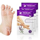 Pink&iSwan Lavender Foot Peel Mask - Callus Remover for Feet - Pedicure Kit - Peel Off Mask - Foot Mask - Foot Care - Foot Callus Remover - Pedicure Set - Foot booties Disposable - (3 Pack)