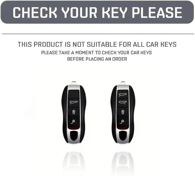Key Fob Cover for Porsche, Leather& TPU Key Cover Case Shell for Macan Cayenne Panamera Carrera 991 Boxster Cayman - Image 2