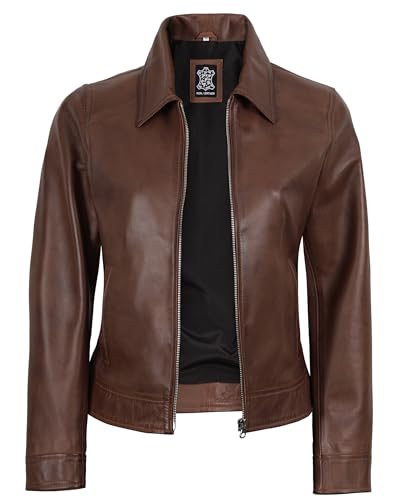 Image of Decrum Vintage Style Real Lambskin Casual Leather Jackets for Women