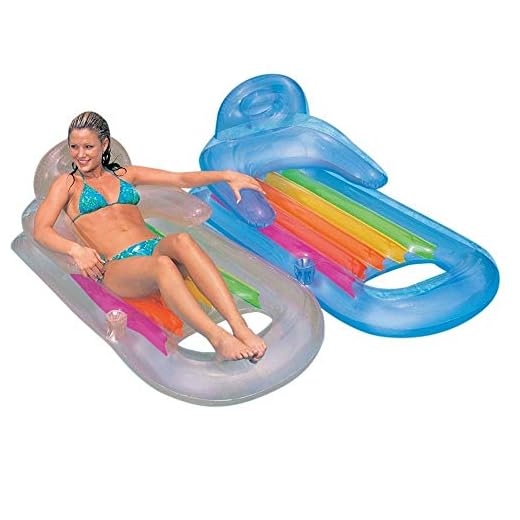 Trade Shop Traesio- Colchón De Tumbona Hinchable Para Playa, Piscina Con Soporte Para Bebidas, 2 Colores