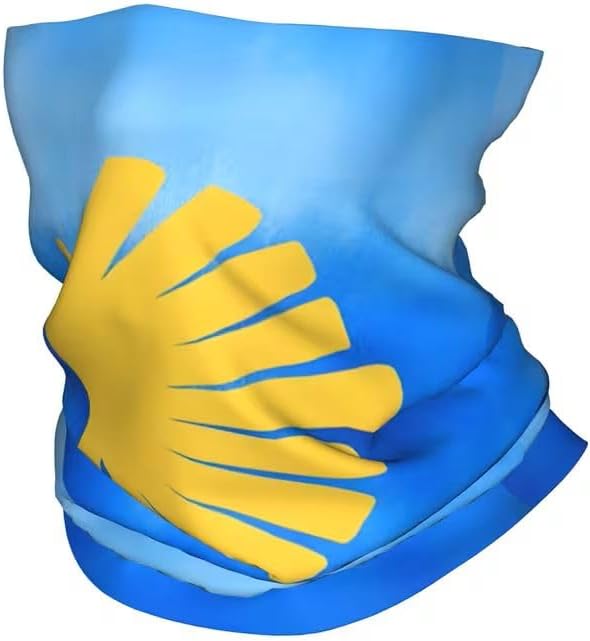 Scallop Tube Scarf Way of Saint James Neckerchief | Scallop design, multifunctional scarf, breathable, seamless, approx. 50 x 25 cm, Camino de Santiago