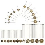 Utilisation polyvalente:Associez ces tiges à tête sphérique et ces perles d'espacement en forme de fleur à différentes perles pour créer des bracelets., Colliers, bracelets de cheville, Des boucles d'oreilles, ou pendentifs. Vous pouvez également les utiliser pour décorer des porte-clés, accessoires à cheveux, emballage cadeau, etc..