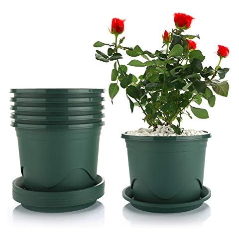 T4U 19CM Plastic Plant Pot Set of 6 Cover