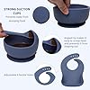 16 Pack Silicone Baby Feeding Set, BPA-Free Baby LED Weaning Supplies, Include Suction Plates, Baby Bowls, Silicone Fork & Spoon, and More, First Stage Baby Food Eating Utensils - 6+ Months(Blue, 16) #3