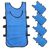Toyvian 6Pcs Blue Vests for Breathable Training Waistcoats for Soccer and Basketball Practice Lightweight and Comfortable Pinnies for Unrestricted Movement