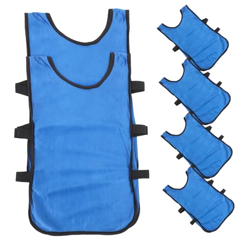 Toyvian 6Pcs Blue Vests for Breathable Training Waistcoats for Soccer and Basketball Practice Lightweight and Comfortable Pinnies for Unrestricted Movement