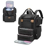 BAFASO Nail Polish Organizer Backpack Holds 70 Bottles and a Nail Lamp, Nail Polish Organizer Case w
