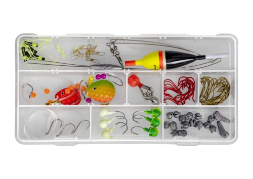 Tailored Tackle Walleye Fishing Rig Kit Tackle Box With Tackle Included | Bottom Bouncers Worm Harness Jigs Slip Bobber Hooks|Walleye Spinner Rig Gear #TOP8
