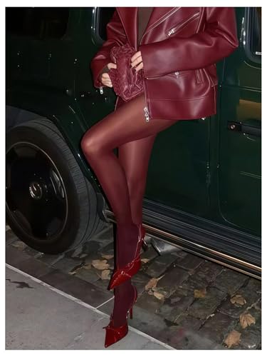 Image of WDIRARA Women's Sheer Tight High Waisted Stockings Party Club Pantyhose