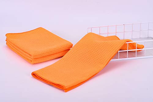 Aniease Microfiber Kitchen Towel, Super Absorbent Fast Drying Waffle Weave Dishcloths, Dish Drying Towels, Set Of 3 Cleaning Cloths Hand Towels #TOP1