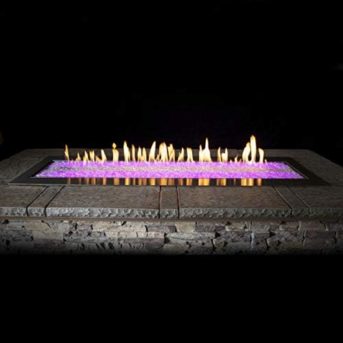 White Mountain Hearth By Empire Carol Rose 48-inch Propane Gas Outdoor Linear Fire Pit Kit W/Manual Electronic Ignition & Led Light System - Ol48tp10p