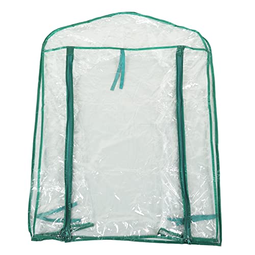 Cubierta de Repuesto para Invernadero de PVC de 69x49x92cm para Estantes de 2 Niveles, Mini Invernadero Transparente con Puertas Enrollables para Flores, árboles, Arbustos,