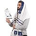 HalleluYAH Tallit Prayer Shawl from Israel - Lord’s Name Spelled on 4 Corners - XL 72x36 Inches