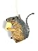 Kurt Adler 2.5-Inch Buri Sitting Mouse with Cheese Christmas Ornaments 2 Assorted