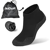 [SoXhoes] ソクシューズ 靴下型 シューズ 軽量 フィットネス アウトドア ジム トレーニング 旅行 セカンドシューズ ウォーキング ヨガ 収納袋 付き (ブラック 45サイズ 27.0 cm, 27.5 cm)