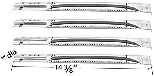 Replacement Repair kit for Charbroil 463440109 Gas Grill - 4 Stainless Steel Burners, 4 Stainless Heat Shields, Crossover/Carry Over Tubes and Porcelain Cast Iron Cooking Grates