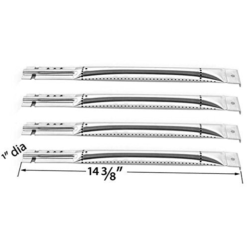 Replacement Repair Kit For Charbroil 463440109 Gas Grill - 4 Stainless Steel Burners, 4 Stainless Heat Shields, Crossover/Carry Over Tubes And Porcelain Cast Iron Cooking Grates #TOP1