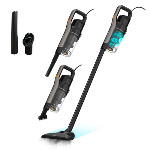 Mellerware   Aspirador Escoba Cleany 600W | Potencia de Principio a Fin | Boquilla 2 en 1 | con Cable | Elimina Polvo, Pelos y Suciedad | Ligero y Fácil de Mover