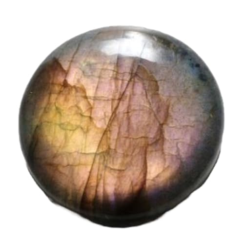 Cabochon rond labradorite rose naturelle 25 mm pour collier pendentif bricolage