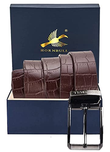 Image of HORNBULL Mens Tosca Leather Belt | Top Grain Formal and Casual Mens Belt