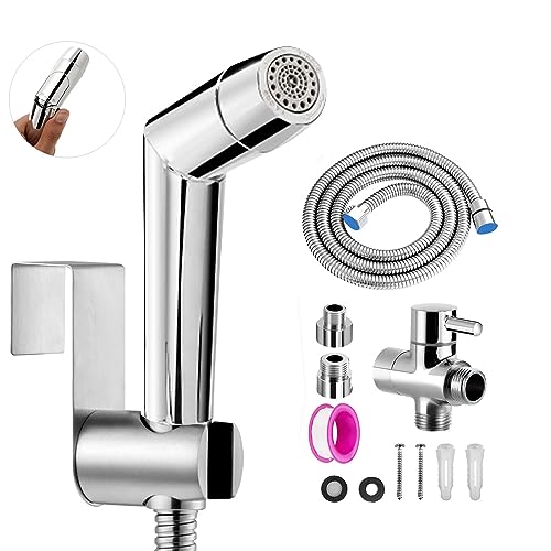 Douchette WC kit complet avec flexible et adaptateurs G1/2 G3/8 - 2