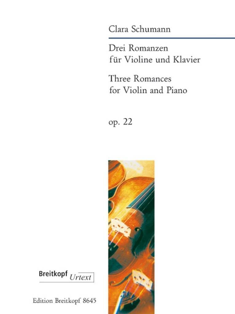 3 Romances, op.22 - Breitkopf Urtext - violin and piano - (EB 8645)