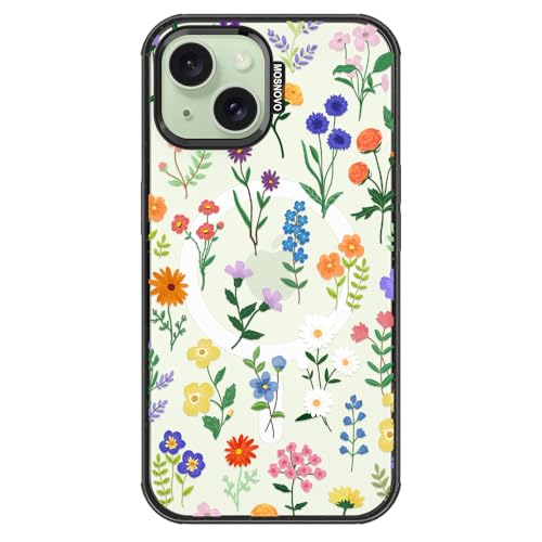 MOSNOVO for iPhone 15 Plus/14 Plus Case for MagSafe, Botanical Floral