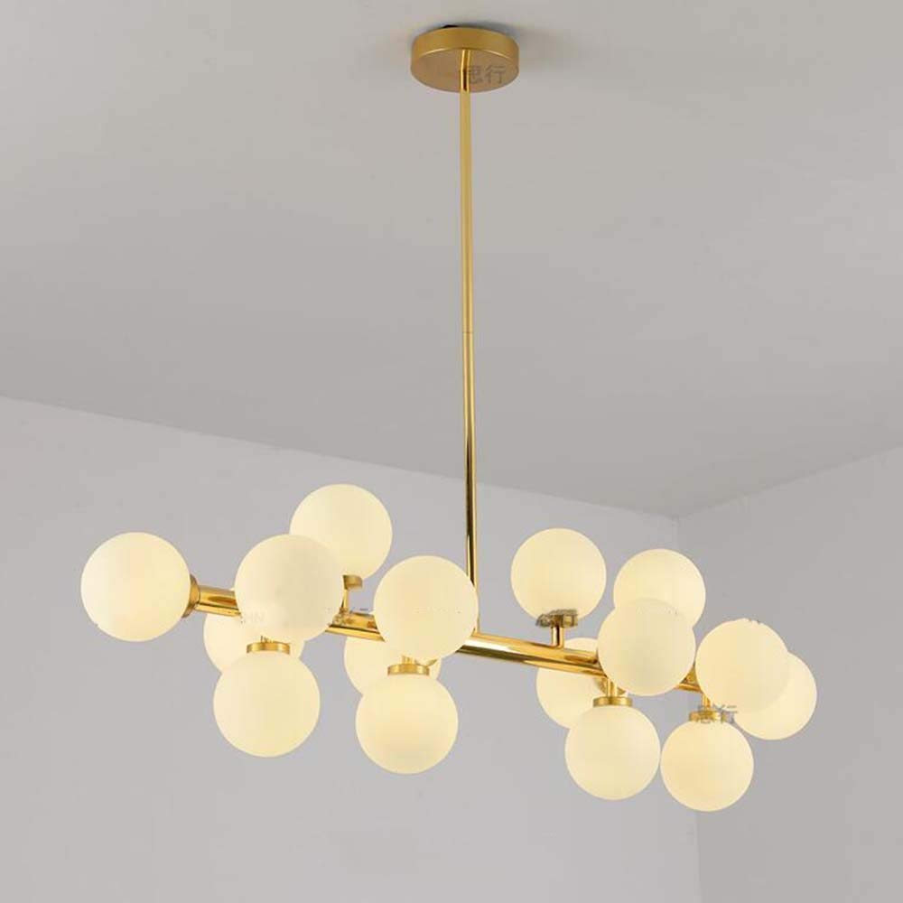 Plafonniers lustres ménagers dorés avec 16 lumières pour grand salon et bureau