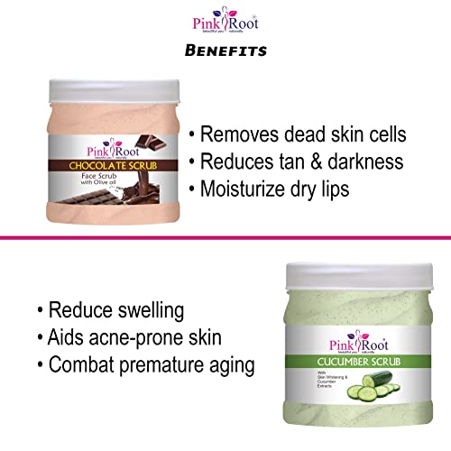 Image of Pink Root Cucumber Scrub 500gm with Chocolate Scrub 500gm