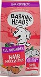 Barking Heads Complete Dry Dog Food 12kg - Adult All Hounder Hair Necessities Salmon - Natural Grain Free Hypoallergenic for Skin & Coat - Vet Approved - Image 1
