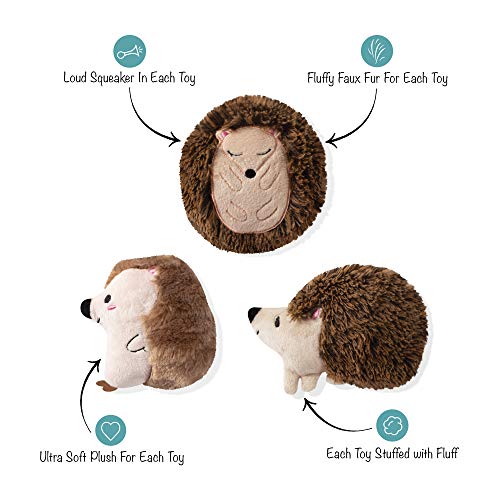 Fringe Studio Pet Toy, Small Dog Toy Set, Hedgehogs, 3 Pieces (289408) #TOP2