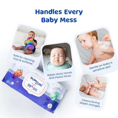 Bumtum Store Bumtum Baby Gentle 99% Pack of 6 x 72 Pieces (432 total) - Image 7