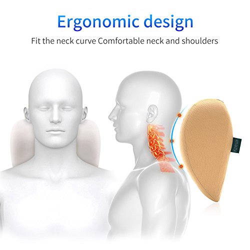 Kzeux Car Neck Pillow - Car Headrest Neck Pillow Cushion，Pillow Memory Seat Car Interior Car Pillow For Pain Cotton Cervical Neck Relief - Black #TOP1