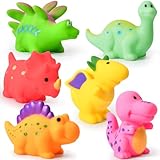 Bath Toys for Toddlers 1-3,6 Pcs No Hole Dinosaur Bathtub Toys for Infants 6-12-18 Months,Bath Toys Shower Toys Swimming Pool Toys for 1 -5 Year Old Boys Girls Kids Birthday for Kids Toys Age 1-5