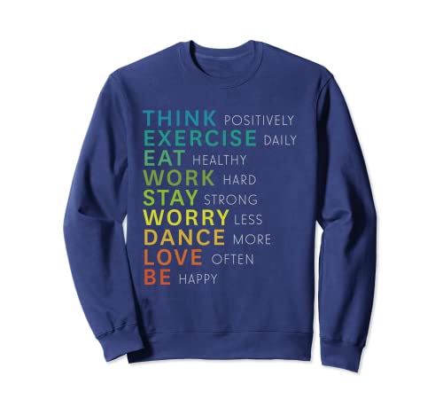 Think Positive Affirmation Inspirational Motivational Gift Sudadera