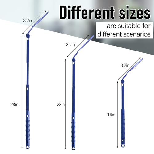 Image of Colingmill 4 Pcs 3 ft Replacement Handles Compatible with Duster Refills, Long Extended Handle Only, Adjustable Length for Ceiling Fans, Blinds, Shelves, Windows, Foldable & Extendable (Blue)