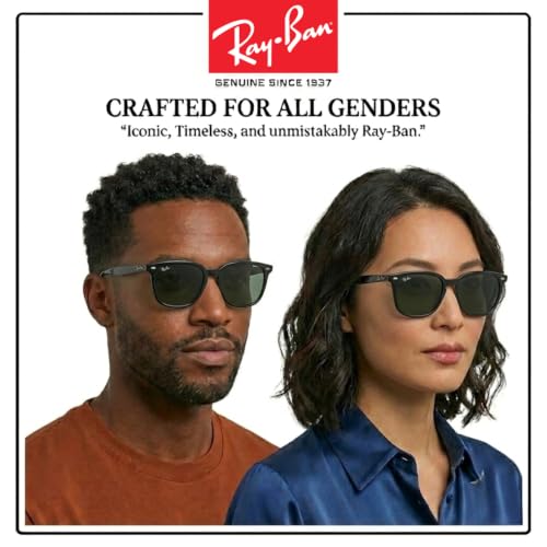 Image of Ray-Ban RB4362 Square Shaped Sunglasses for Men & Women with Official RAYBAN Eyewear Kit
