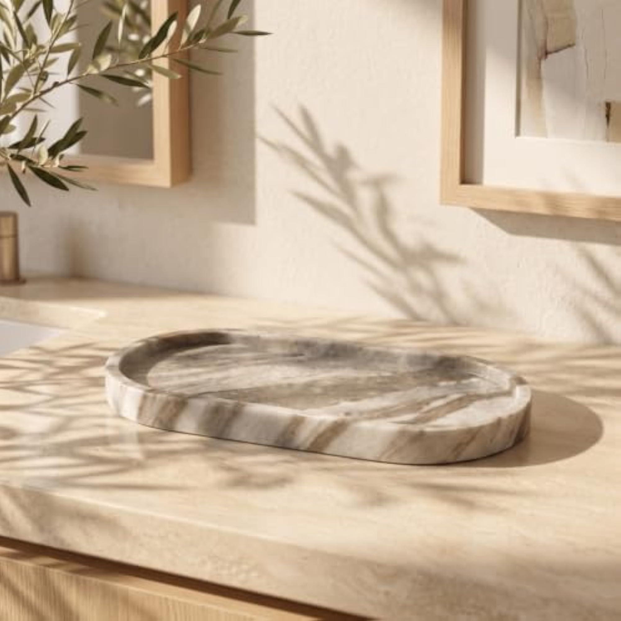 Rainforest Brown Marble Tray