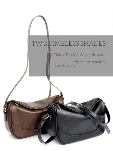 Saddle Crossbody Bags for Women Boho Vegan Leather Shoulder Purse, Lightweight Ladies Handbag with Zipper Pockets2