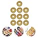 10Pcs Plastic Book Binding Discs Love Heart Discbound Expansion Discs Confetti Binder Rings Mushroom Hole Loose Leaf Binding Buckle for DIY Notebooks Planners Golden