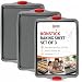 Boxiki Kitchen Nonstick Baking Sheet Pan | 100% Non-Toxic Rimmed Stainless Steel Baking Sheet, No Chemicals or Aluminum | Dent, Warp & Rust Resistant Heavy Gauge Steel Oven Baking Sheet (3)