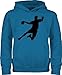 Produktbild Kinder Hoodie Jungen Mädchen - Sport Kleidung - Handballer I Geschenk Handballer I Handball Geschenke - 152 (12/13 Jahre) - Himmelblau - baumwollpullover 25. geburtstag wm reitpullover kinderpulli