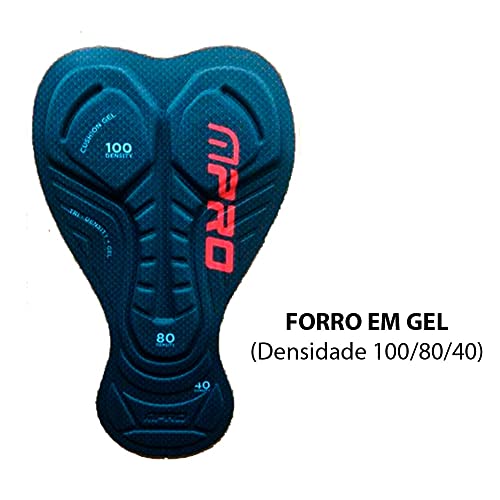 Bermuda Ciclismo Masculina Gel Pedale Active MPró com Bolso (G, Preto)