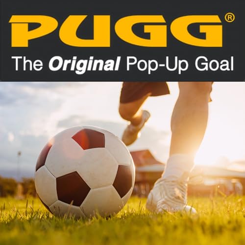 Image of PUGG Pop Up Soccer Goal, Portable Training Football Knitted Poly Net Equipment, The Original Pickup Game Goal, Includes Two Goals & Bag