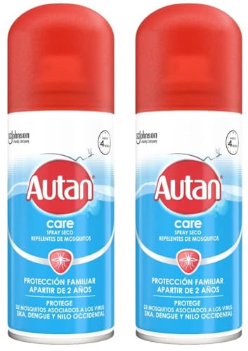 Autan, Pack de 2 Family Care Aerosol, repelente multi insecto para adultos y niños desde 2 años (2 x 100 ml)