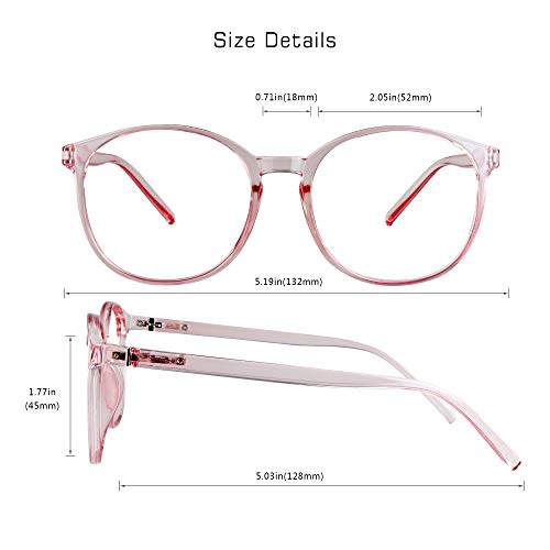 Image of VisionGlobal Blue Light Blocking Glasses, Lightweight Oval Frame, Computer Glasses for Gaming, Office, TV